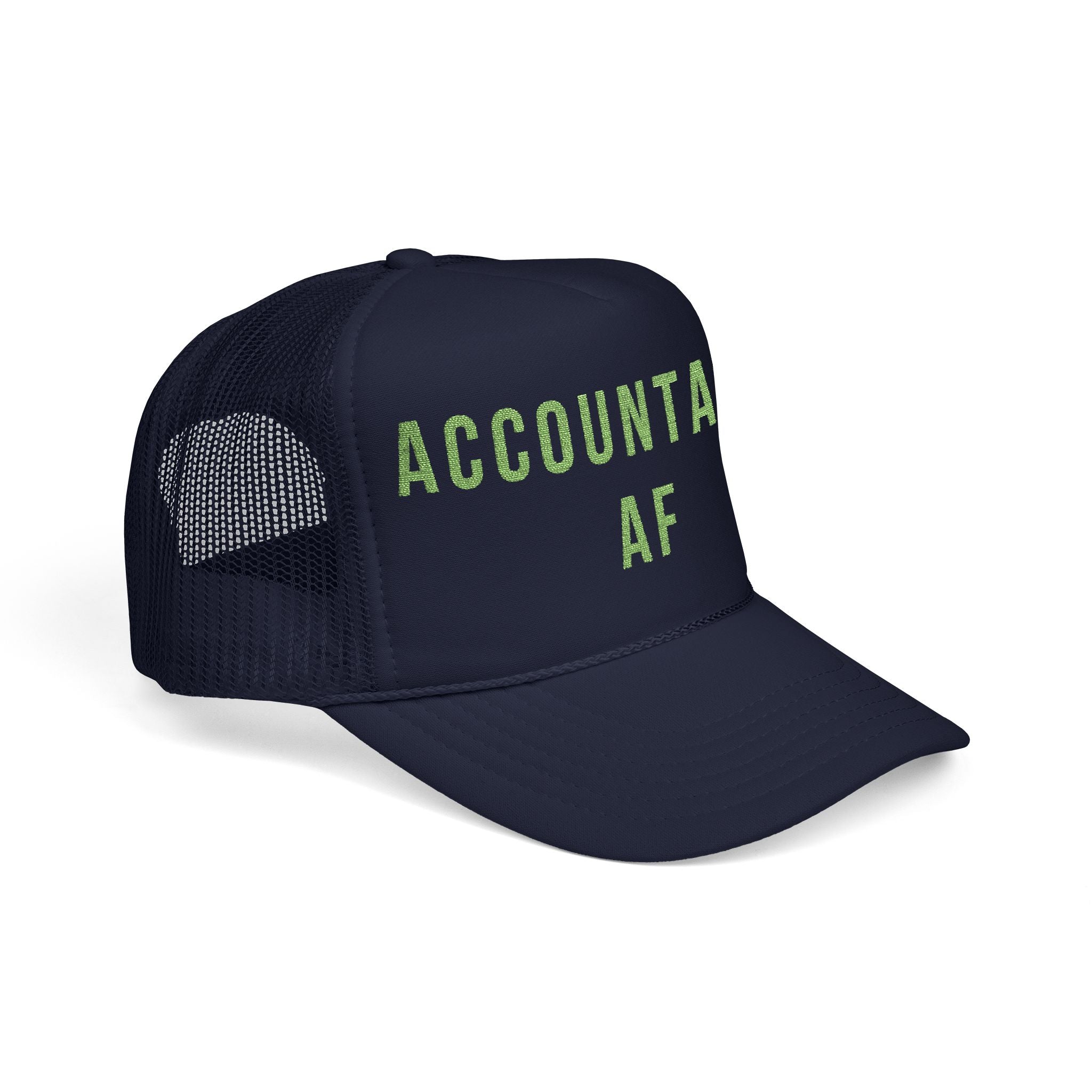 Accountable AF | Foam Trucker Hat (Neon Green Embroidery)