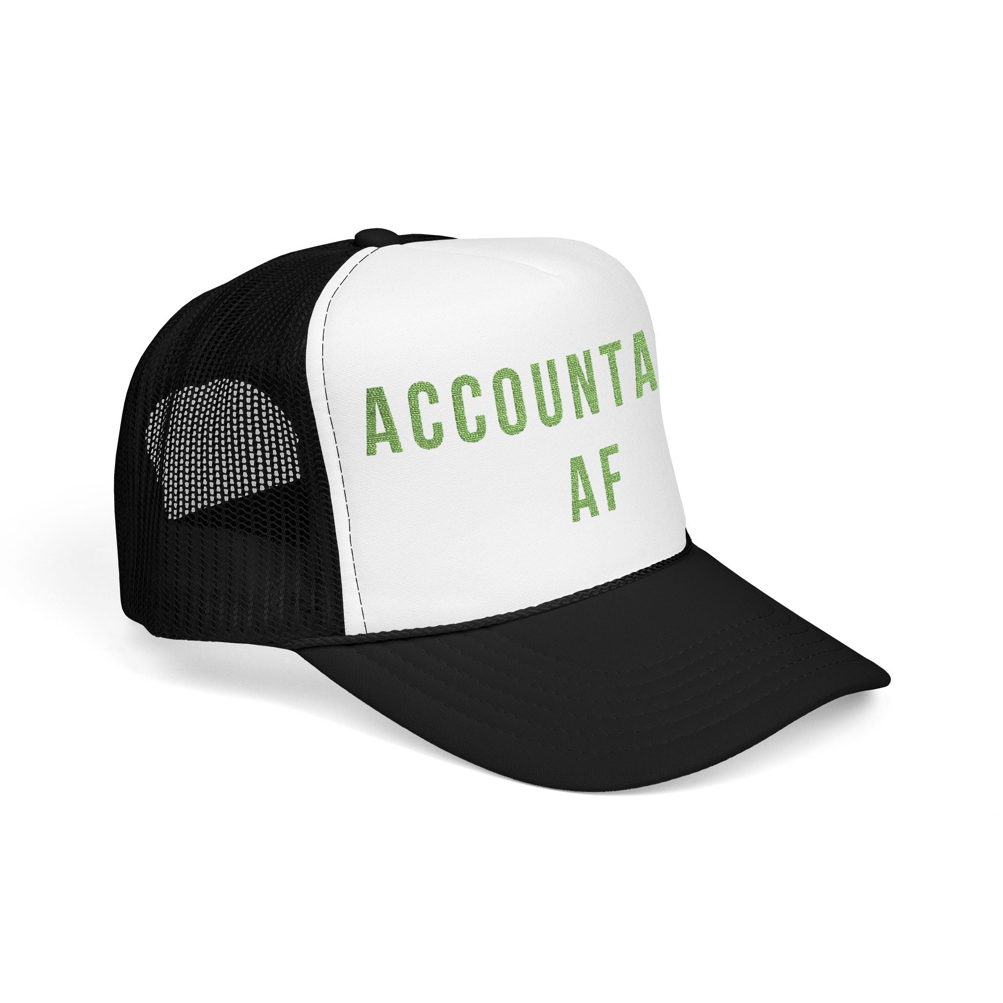 Accountable AF | Foam Trucker Hat (Neon Green Embroidery)
