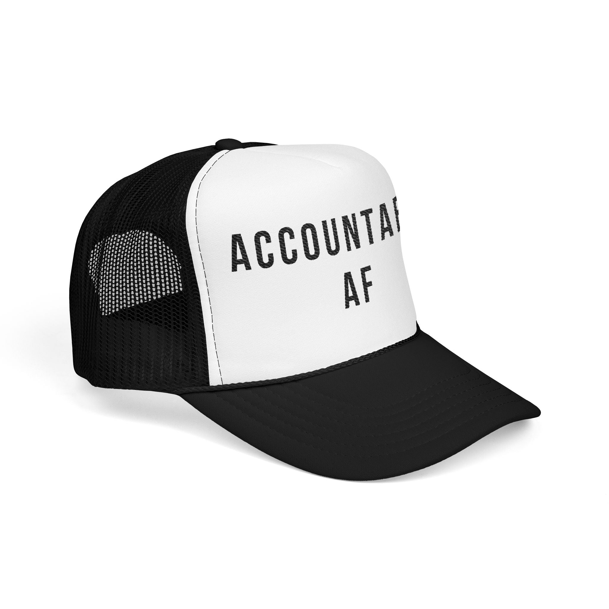 Accountable AF | Foam Trucker Hat (Black Embroidery)