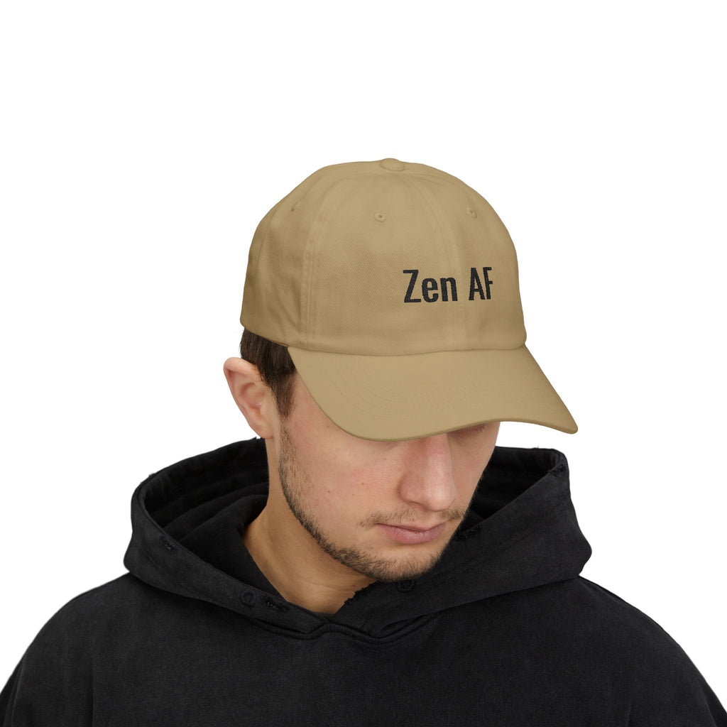 Zen AF Classic Dad Cap, Relaxed Style Hat, Unisex Adjustable Baseball Cap, Gift for Dad, Casual Summer Accessory