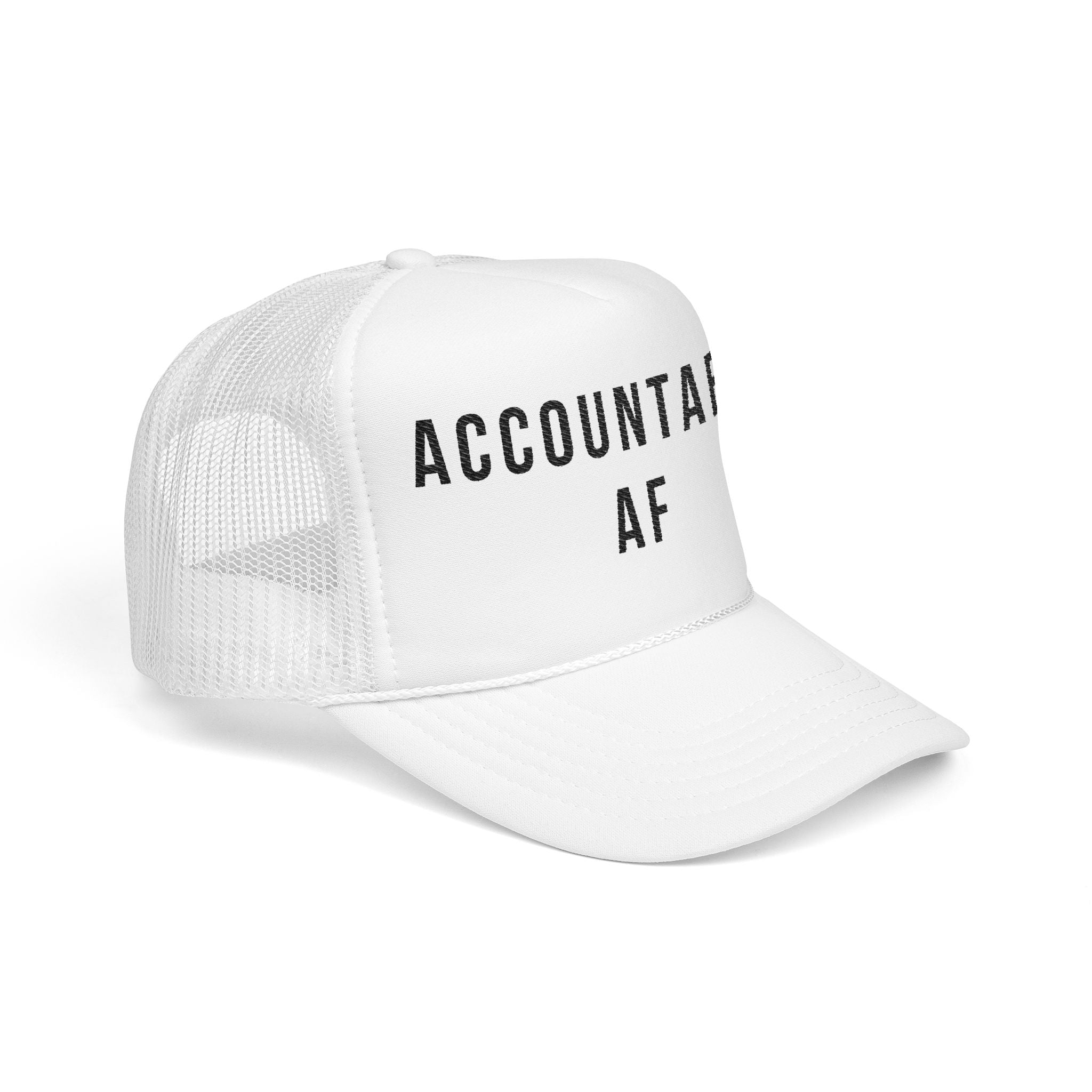 Accountable AF | Foam Trucker Hat (Black Embroidery)