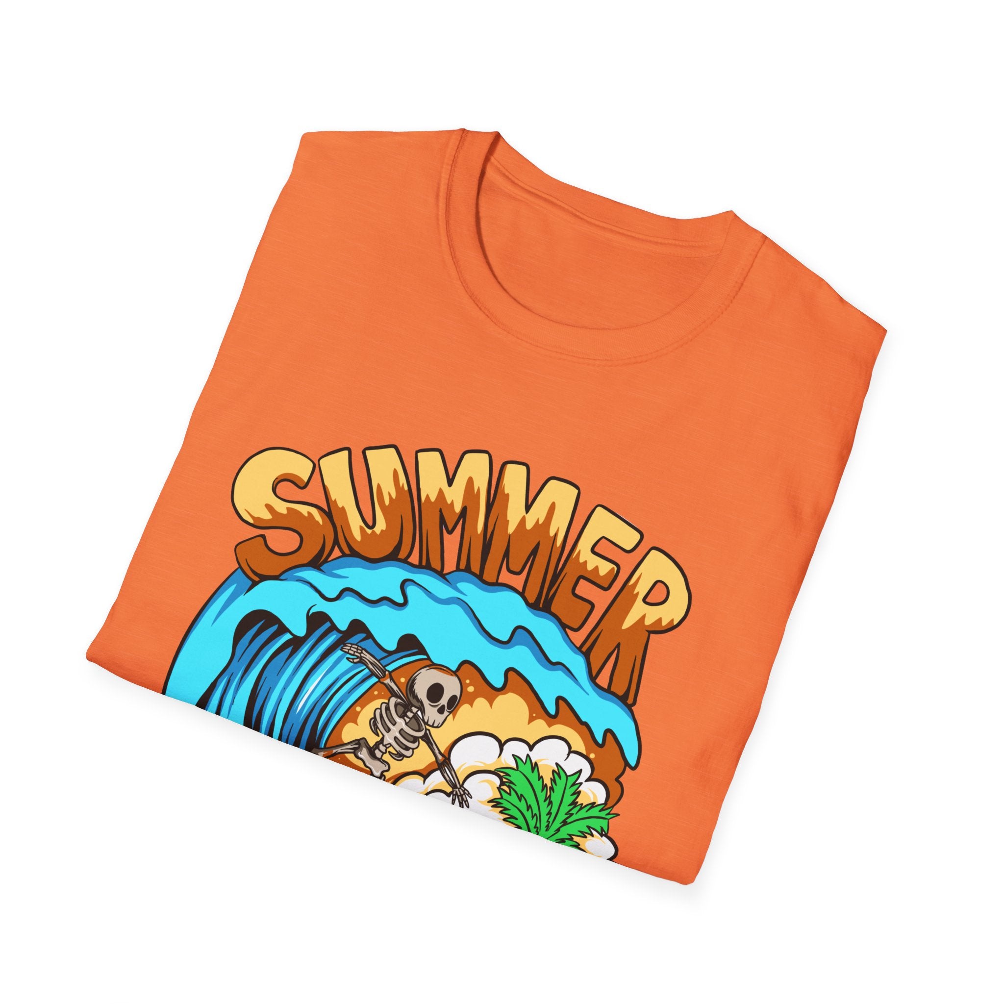 Summer Forever | Skeleton Surfer Retro Graphic T-Shirt