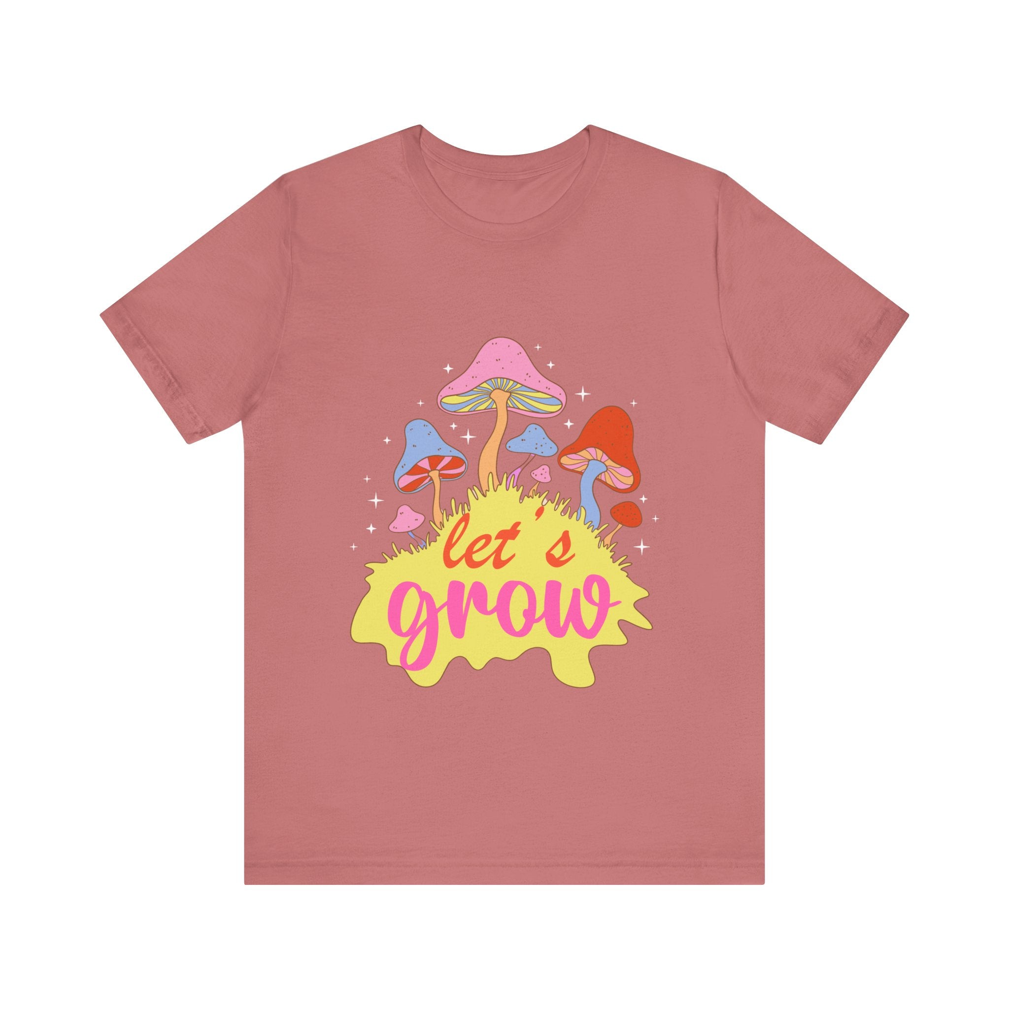 Let’s Grow Tee | Mushroom Graphic T-Shirt | Fungi Fan Gift | Psychedelic Plant Vibes