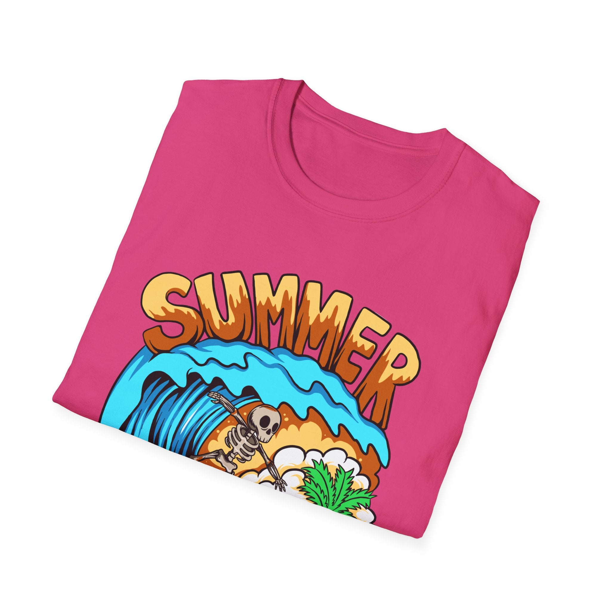Summer Forever | Skeleton Surfer Retro Graphic T-Shirt
