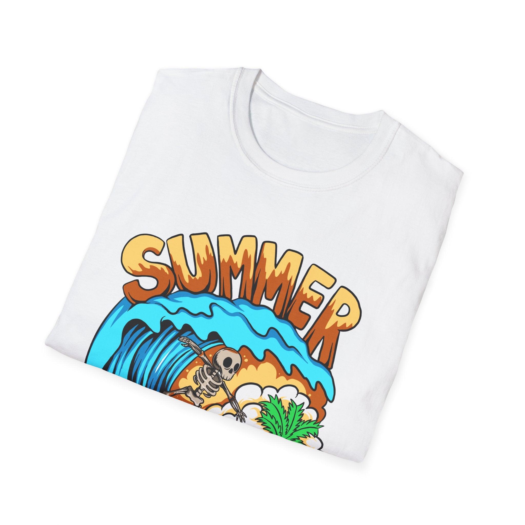 Summer Forever | Skeleton Surfer Retro Graphic T-Shirt