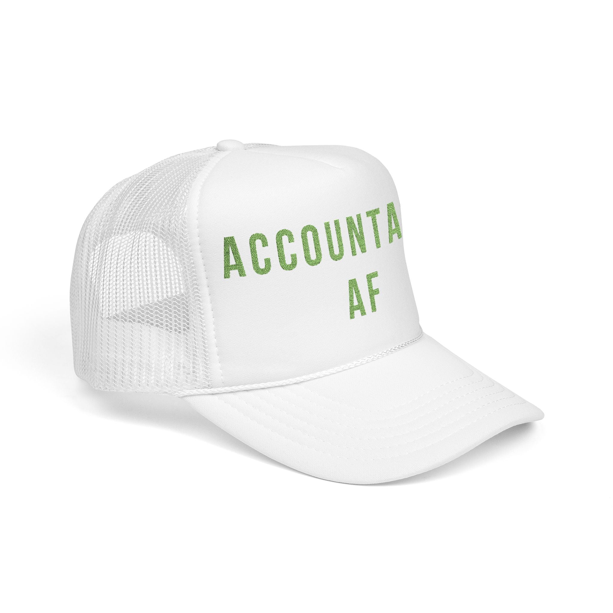 Accountable AF | Foam Trucker Hat (Neon Green Embroidery)
