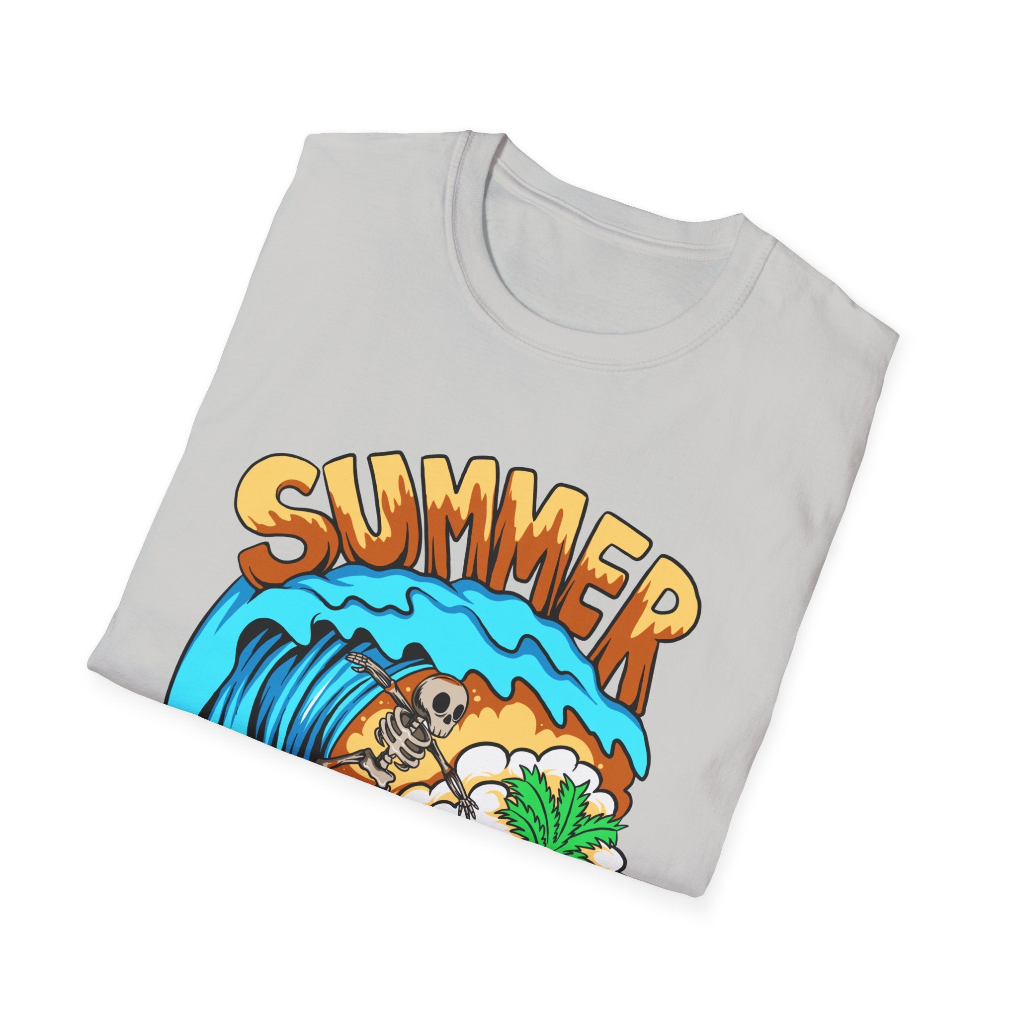 Summer Forever | Skeleton Surfer Retro Graphic T-Shirt