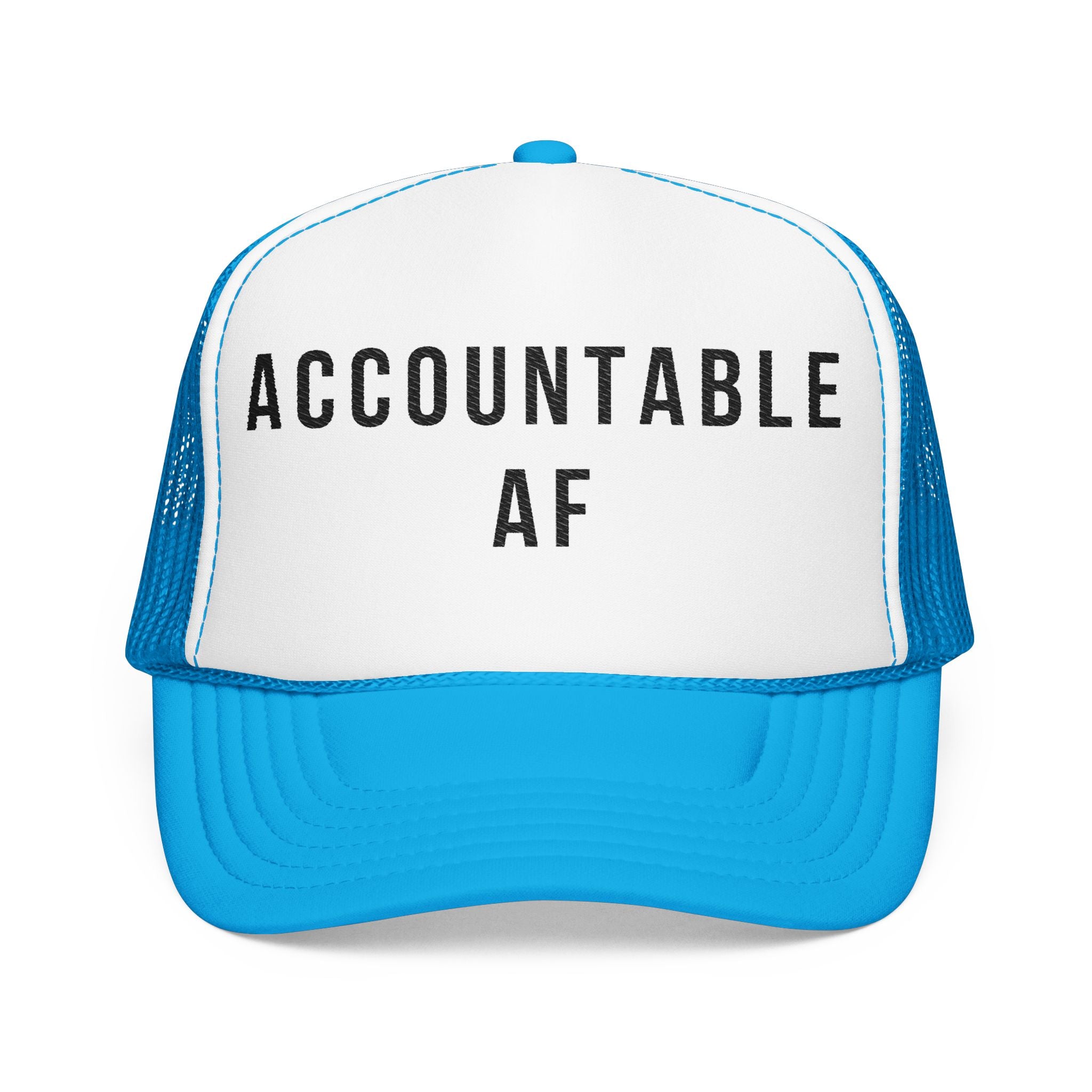 Accountable AF | Foam Trucker Hat (Black Embroidery)