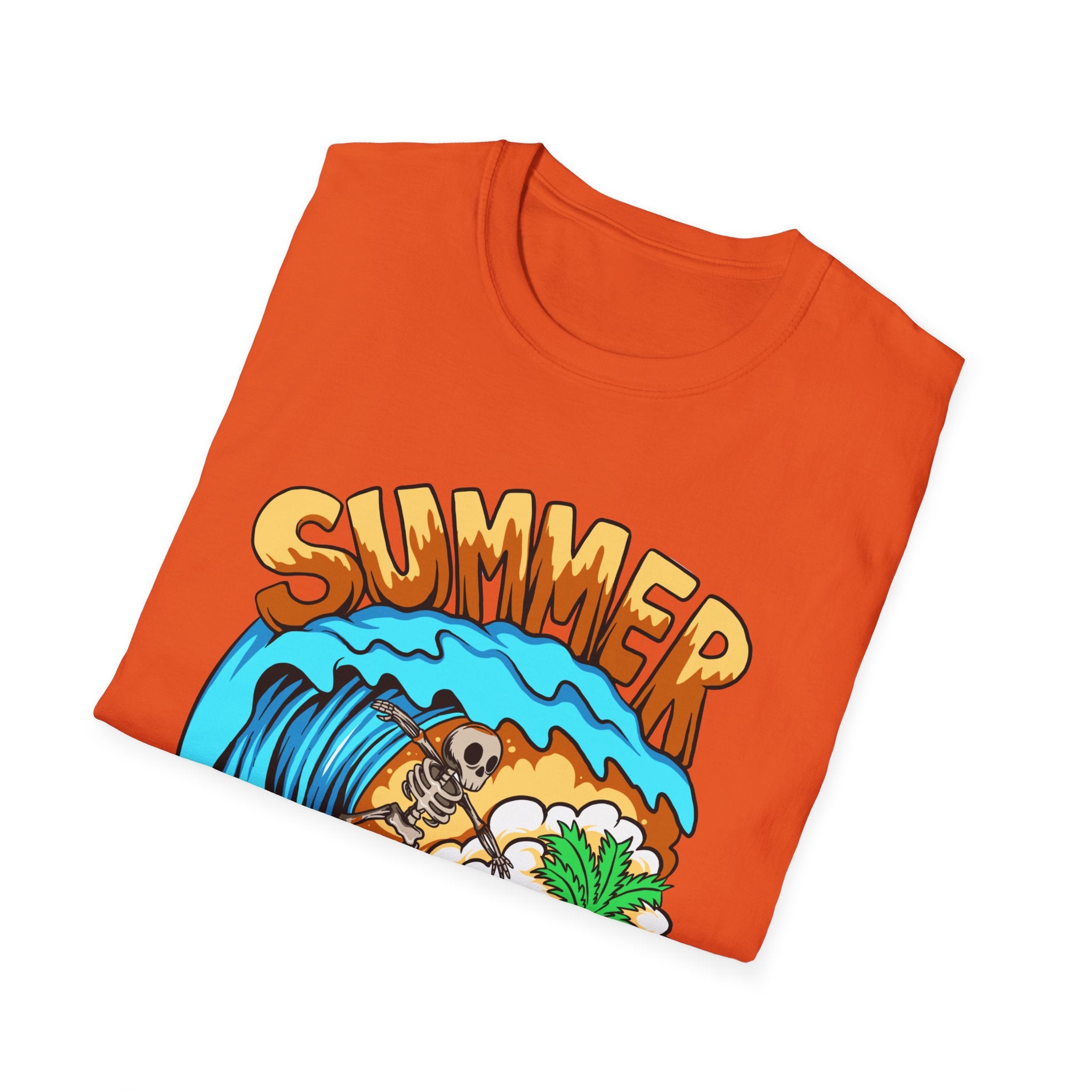 Summer Forever | Skeleton Surfer Retro Graphic T-Shirt