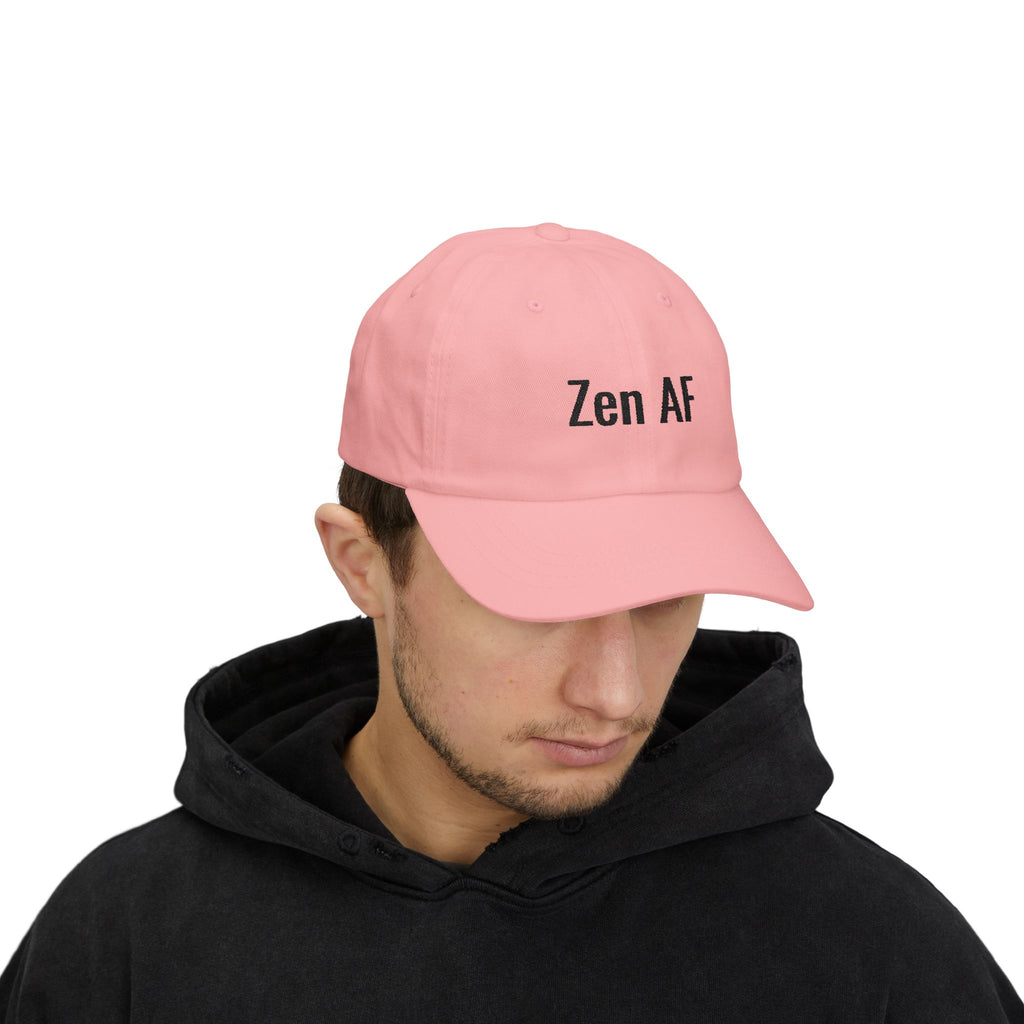Zen AF Classic Dad Cap, Relaxed Style Hat, Unisex Adjustable Baseball Cap, Gift for Dad, Casual Summer Accessory