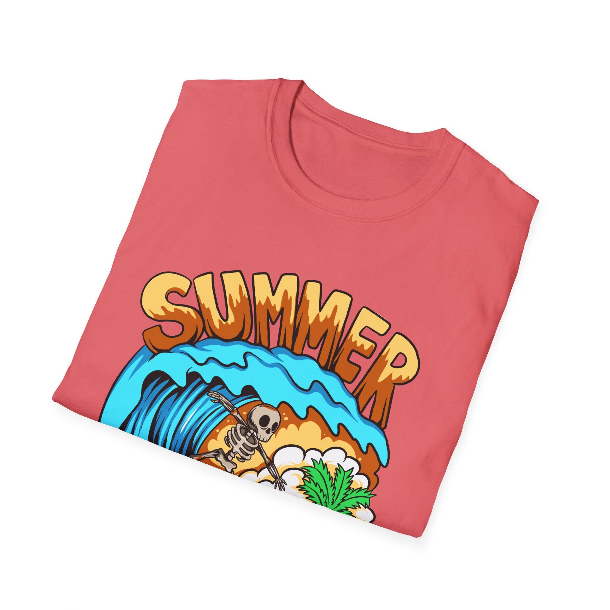 Summer Forever | Skeleton Surfer Retro Graphic T-Shirt